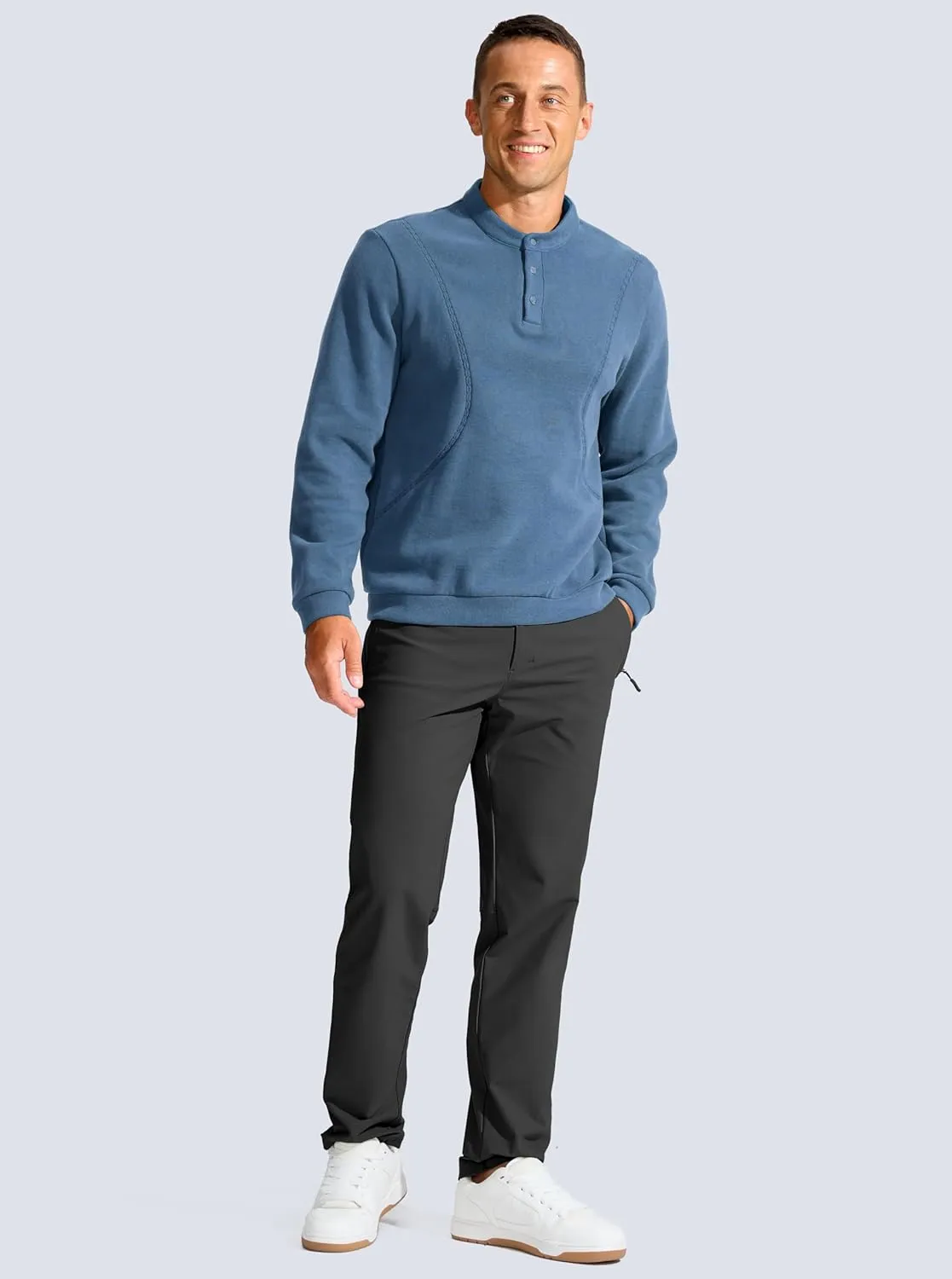 Men's Golf Pants - 30"/32"/34" Slim Fit Stretch Lightweight Dress Pants for Men with Zipper Pockets Casual Work