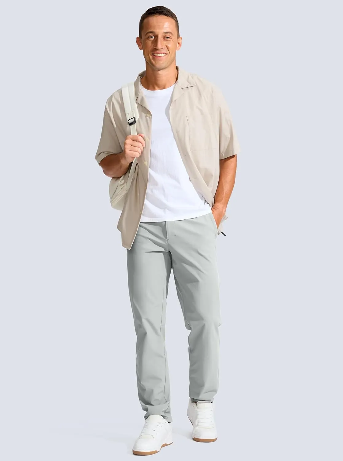 Men's Golf Pants - 30"/32"/34" Slim Fit Stretch Lightweight Dress Pants for Men with Zipper Pockets Casual Work