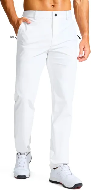 Men's Golf Pants - 30"/32"/34" Slim Fit Stretch Lightweight Dress Pants for Men with Zipper Pockets Casual Work