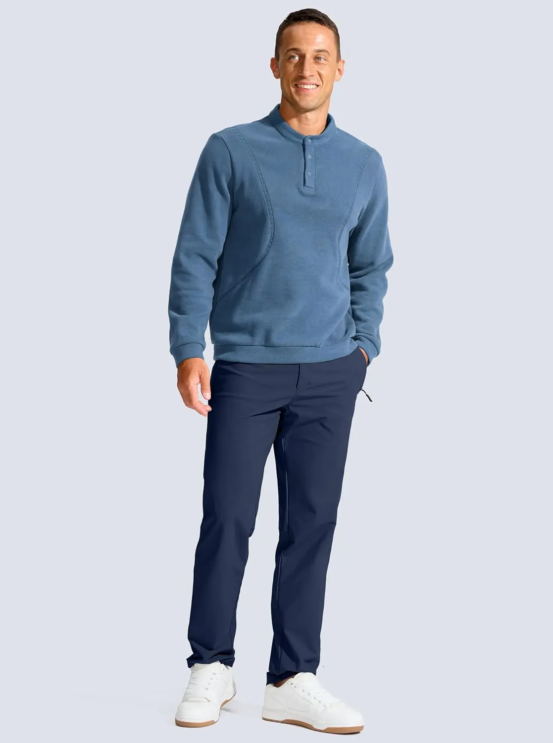 Men's Golf Pants - 30"/32"/34" Slim Fit Stretch Lightweight Dress Pants for Men with Zipper Pockets Casual Work