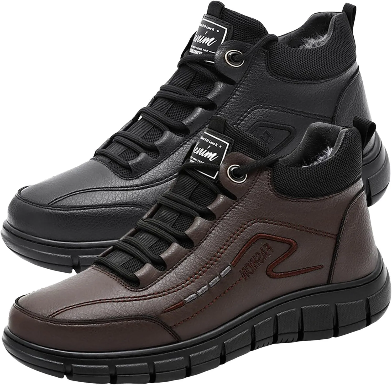Mens Hiking Boots, Waterproof Hiking Boots Athletic Sneaker Boots Warm Outdoor Boots Womens Winter Shoes
