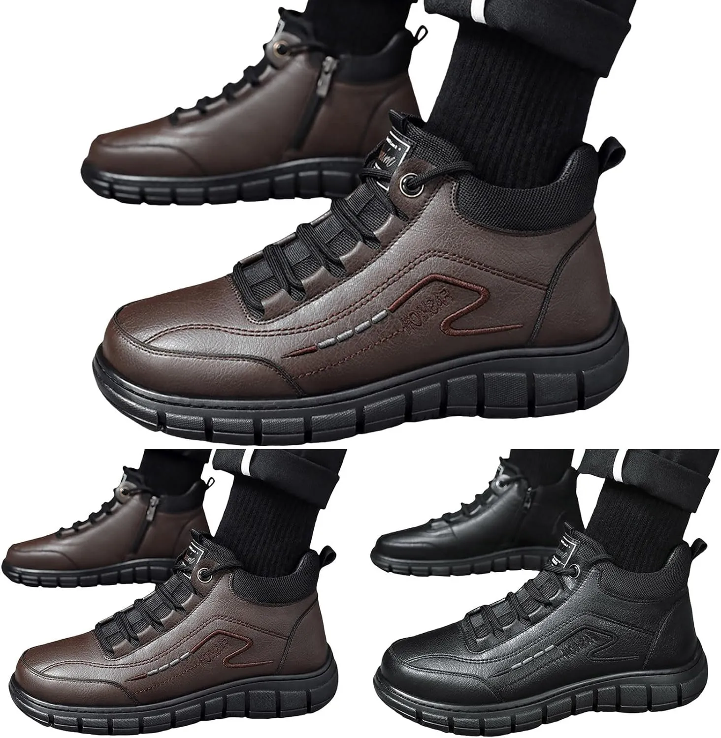 Mens Hiking Boots, Waterproof Hiking Boots Athletic Sneaker Boots Warm Outdoor Boots Womens Winter Shoes