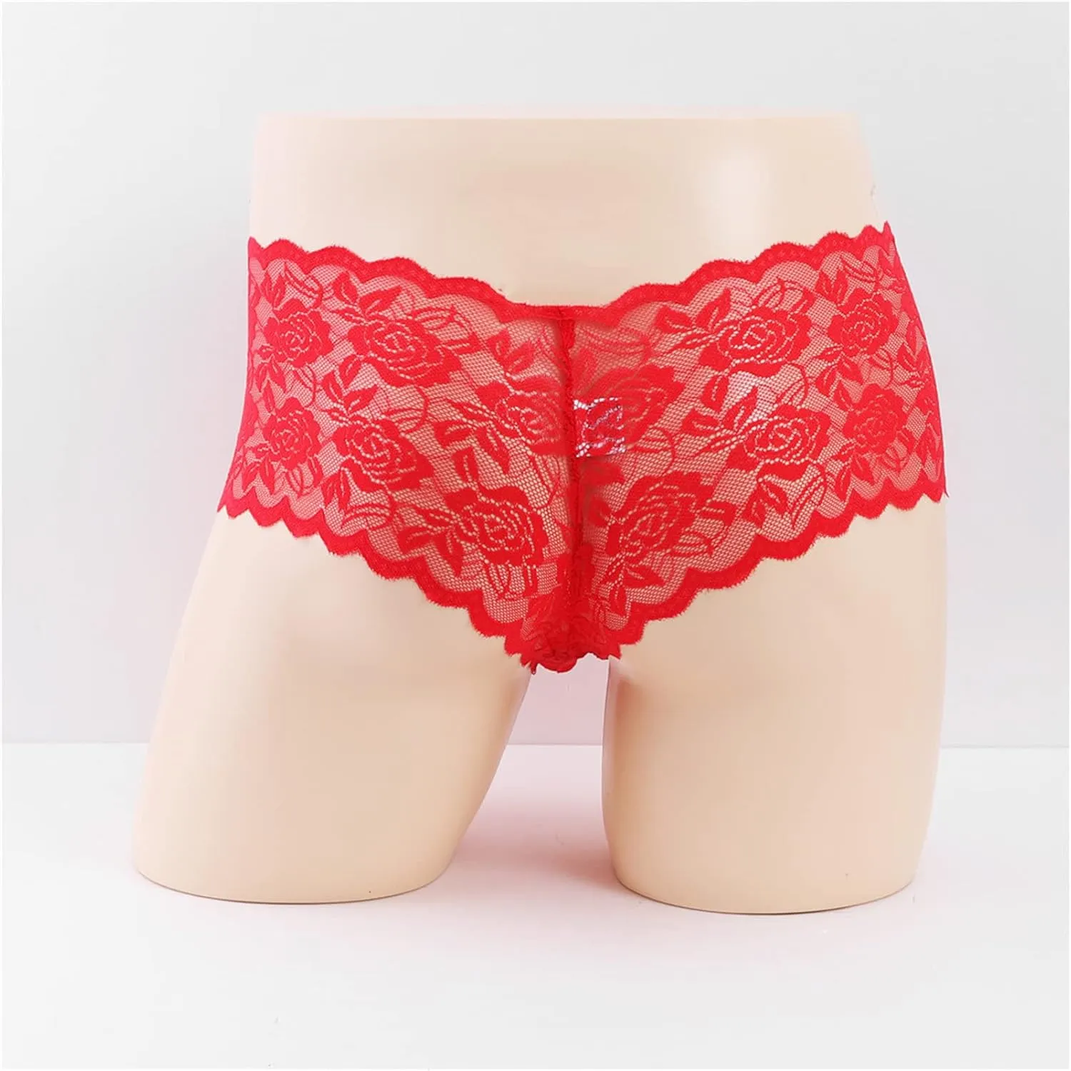 Men's Lace G-String Thongs T-Back See Through Bikini Briefs Underwear Sexy Thong Panties Breathable Panties