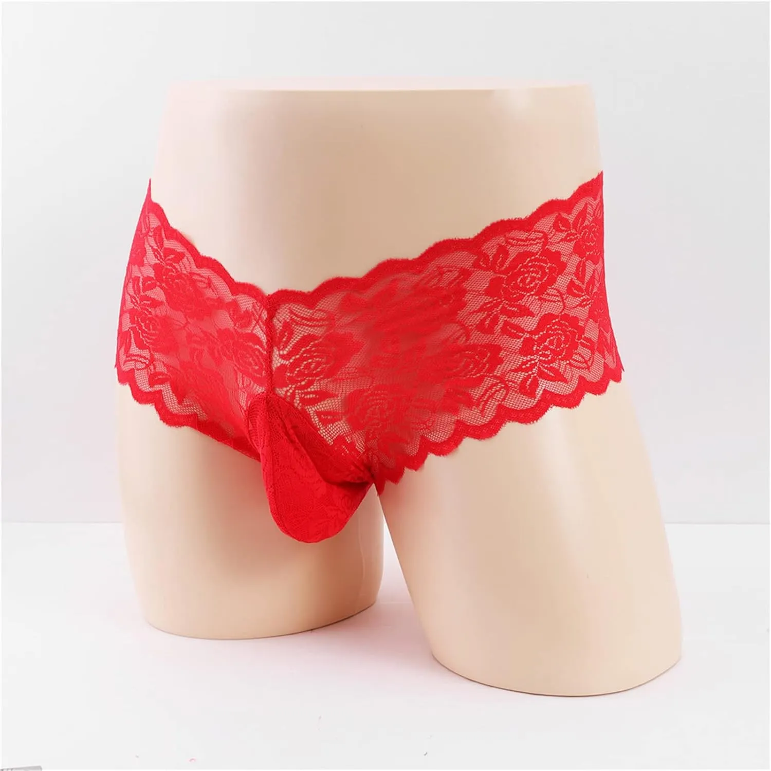 Men's Lace G-String Thongs T-Back See Through Bikini Briefs Underwear Sexy Thong Panties Breathable Panties