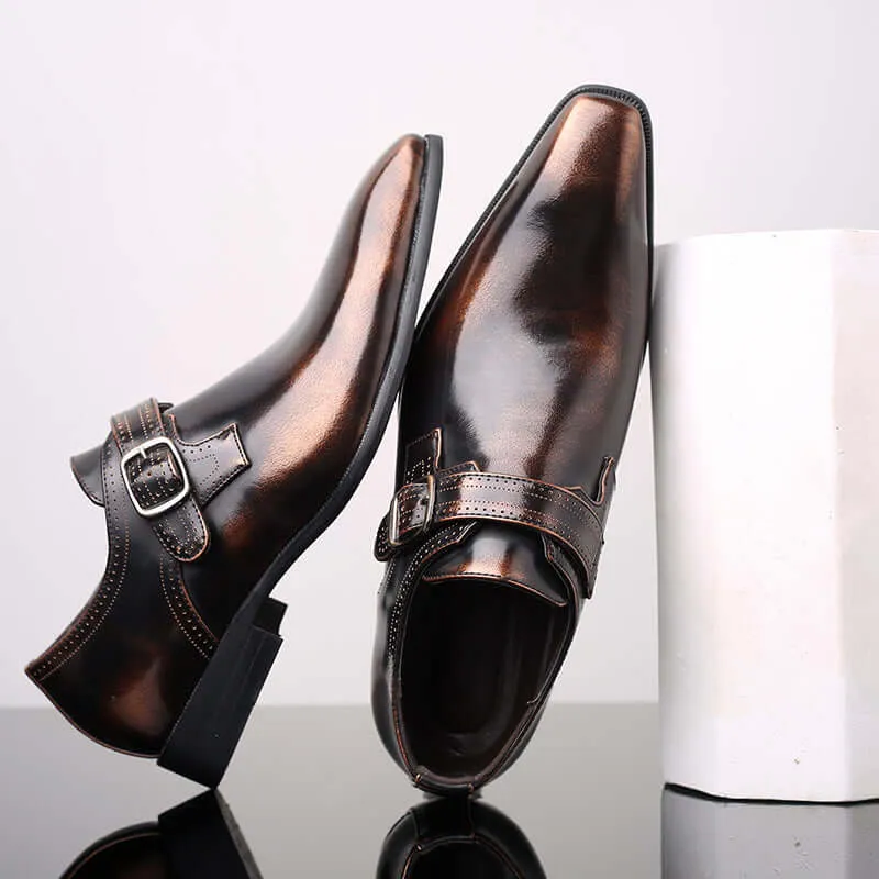 Men's Patent Leather Monk Shoes: Formal & Stylish Footwear