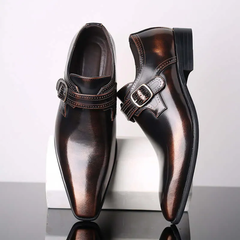 Men's Patent Leather Monk Shoes: Formal & Stylish Footwear