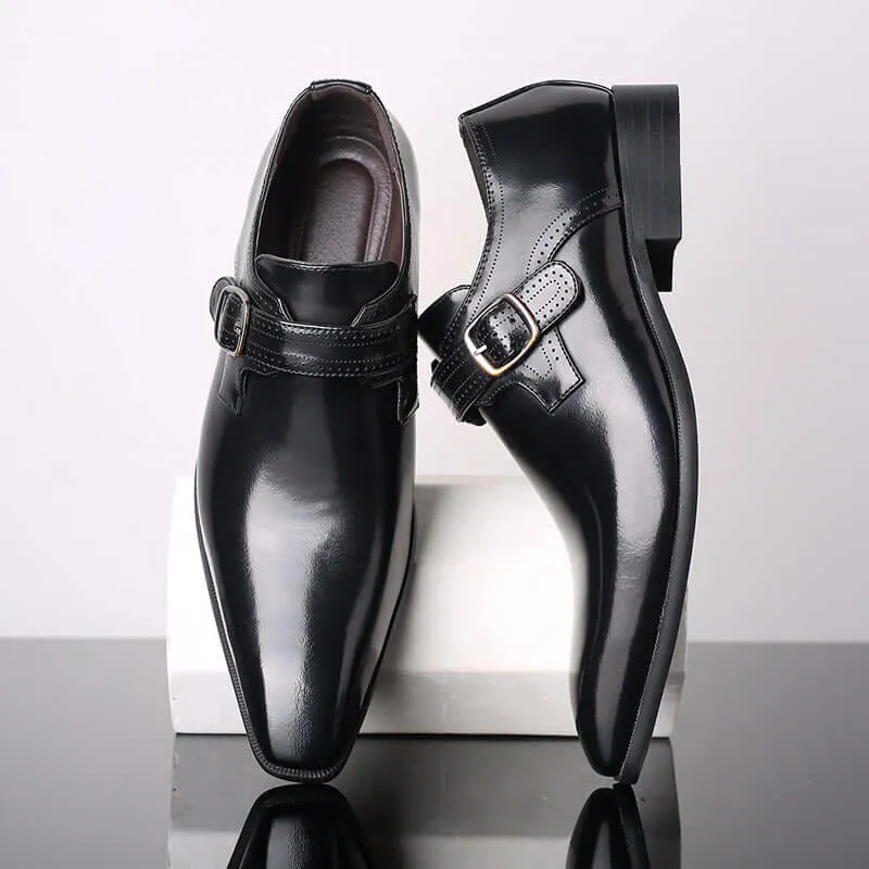 Men's Patent Leather Monk Shoes: Formal & Stylish Footwear