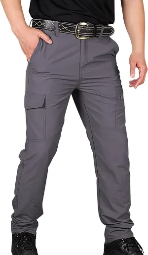 Mens Quick Dry Swim Trunks Elastic Waist Drawstrings Cargo Shorts Compression Liner Beach Board Shorts with Pockets