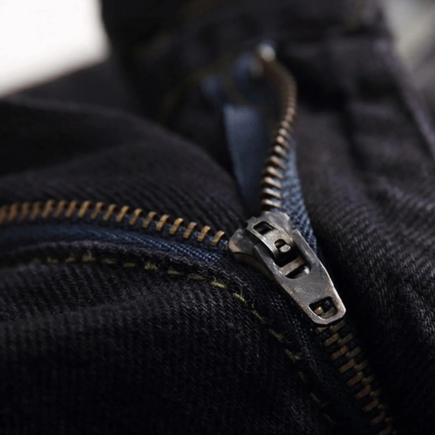 Men's Ripped Distressed Destroyed Slim Fit Straight Leg Denim Jeans Slim Biker Moto Trousers Vintage Casual Long Pants