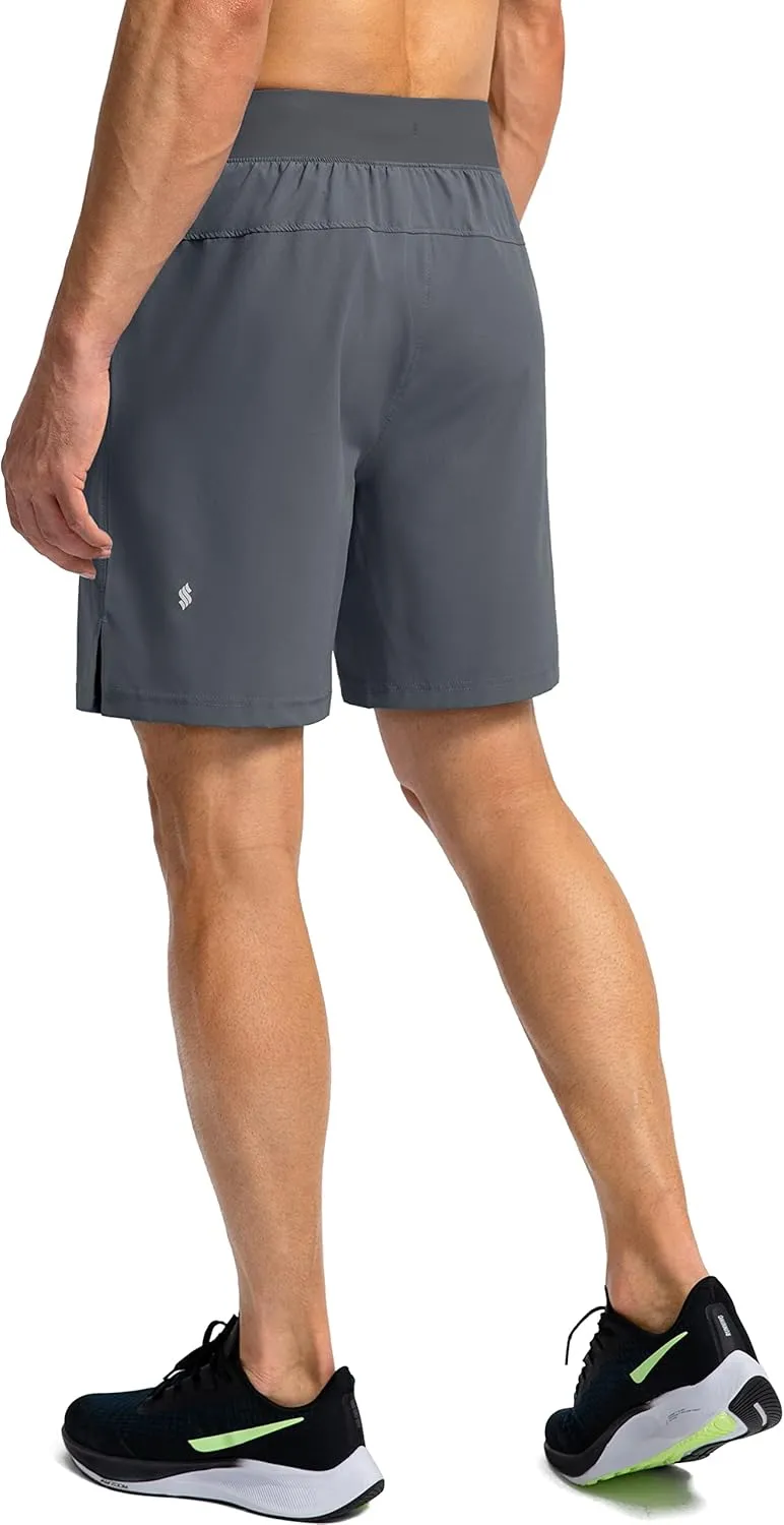 Men's Running Shorts with Zipper Pockets 7"/ 5" / 9" Lightweight Quick Dry Basketball Gym Workout Athletic Shorts for Men