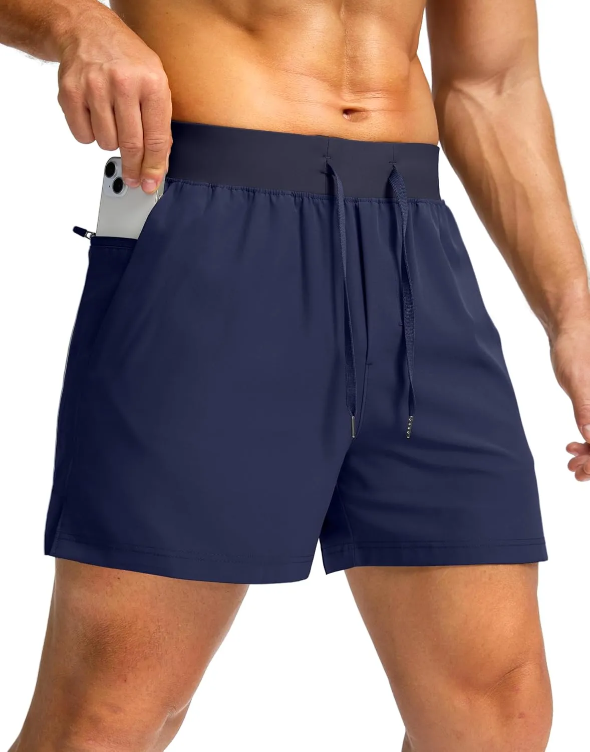 Men's Running Shorts with Zipper Pockets 7"/ 5" / 9" Lightweight Quick Dry Basketball Gym Workout Athletic Shorts for Men