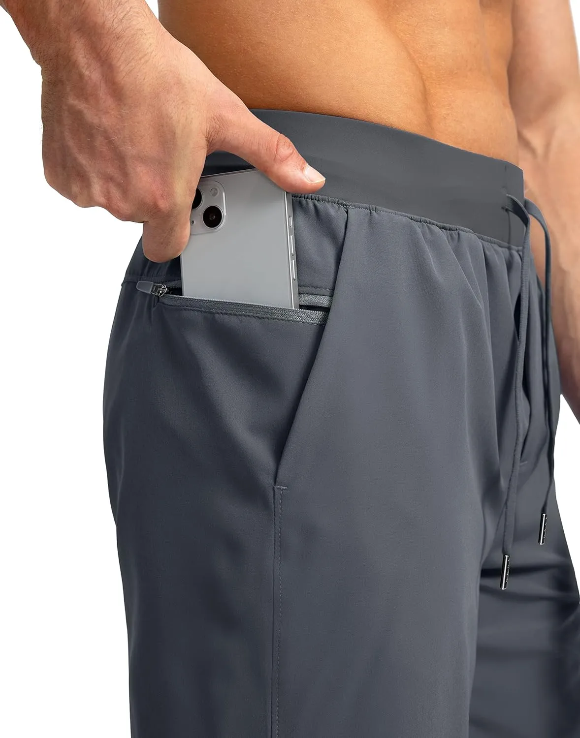 Men's Running Shorts with Zipper Pockets 7"/ 5" / 9" Lightweight Quick Dry Basketball Gym Workout Athletic Shorts for Men
