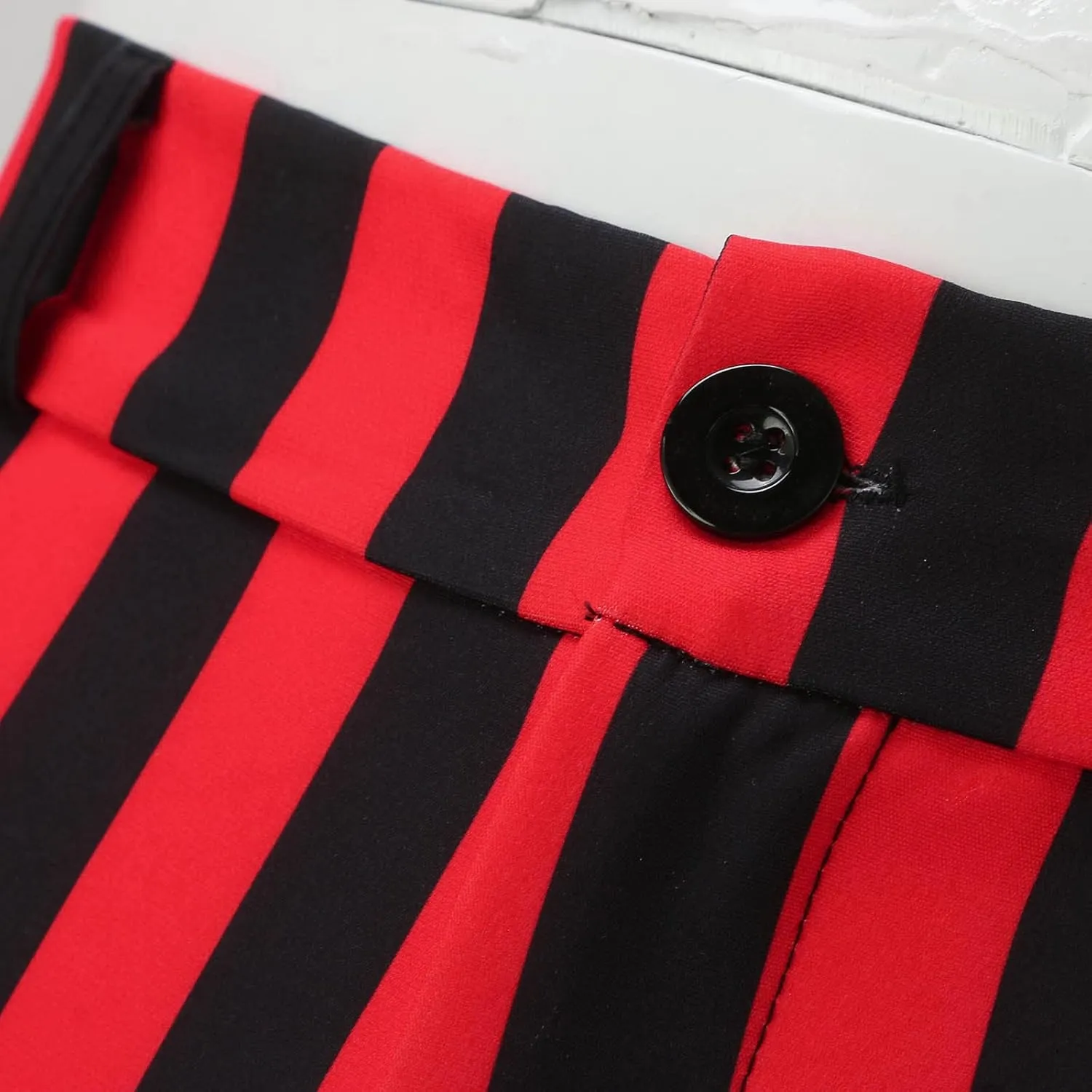 Men's Suit Pants,Stripe Slim Fit Formal Work Suit Pants Casual Zipper Button Straight Leg Dress Trousers