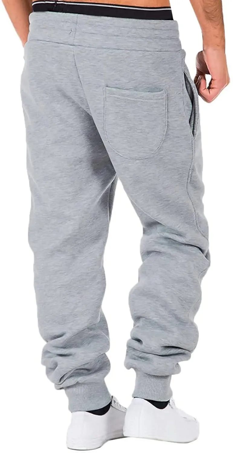 Mens Sweatpants Athletic Cargo Pants for Men Relaxed Fit Multiple Pockets Outdoor Straight Trouser Baggy Big and Tall