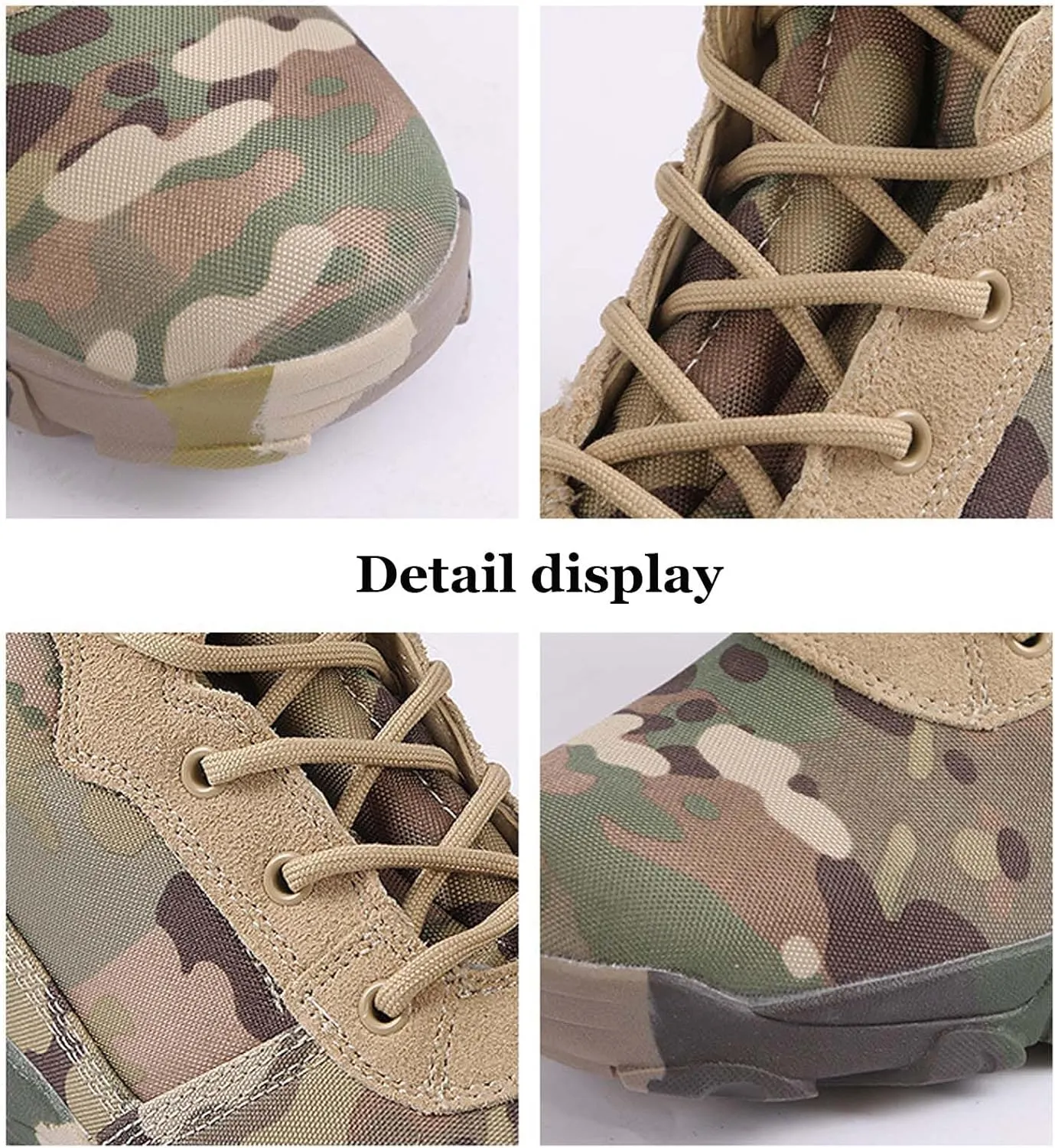 Men's Tactical Boots Lightweight Hiking Boots Water-resistant Military Army Boots Ankle Duty Hunting Boots