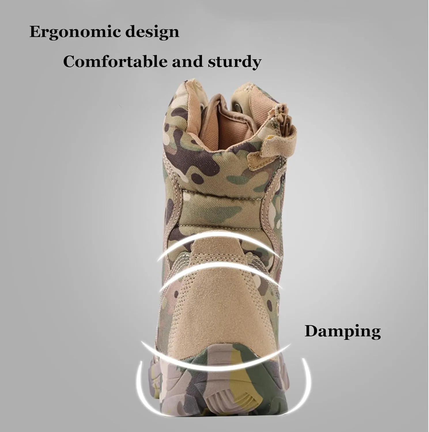 Men's Tactical Boots Lightweight Hiking Boots Water-resistant Military Army Boots Ankle Duty Hunting Boots