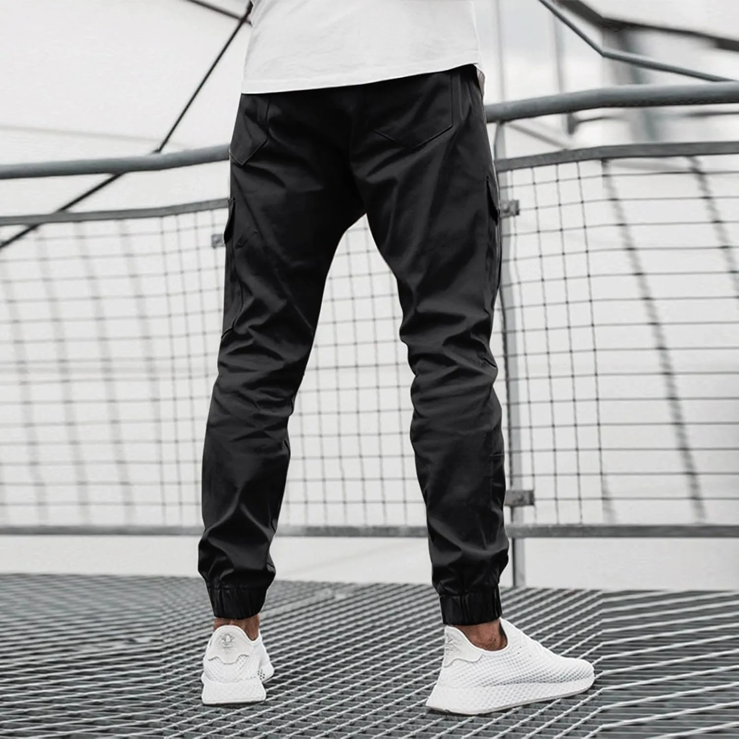 Mens Workout Cargo Sweatpants Fit Casual Trousers Mens Lightweight Running Gym Jogger Pants Men's Workout Sweatpants