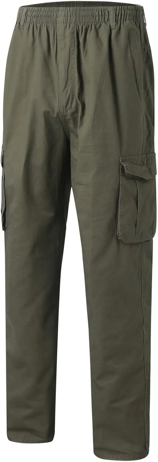 Mens Workout Cargo Sweatpants for Mens Mens Heavyweight Fleece Jogger Pants Drawstring Trousers Stretch Elastic Waist