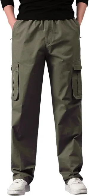 Mens Workout Cargo Sweatpants for Mens Mens Heavyweight Fleece Jogger Pants Drawstring Trousers Stretch Elastic Waist