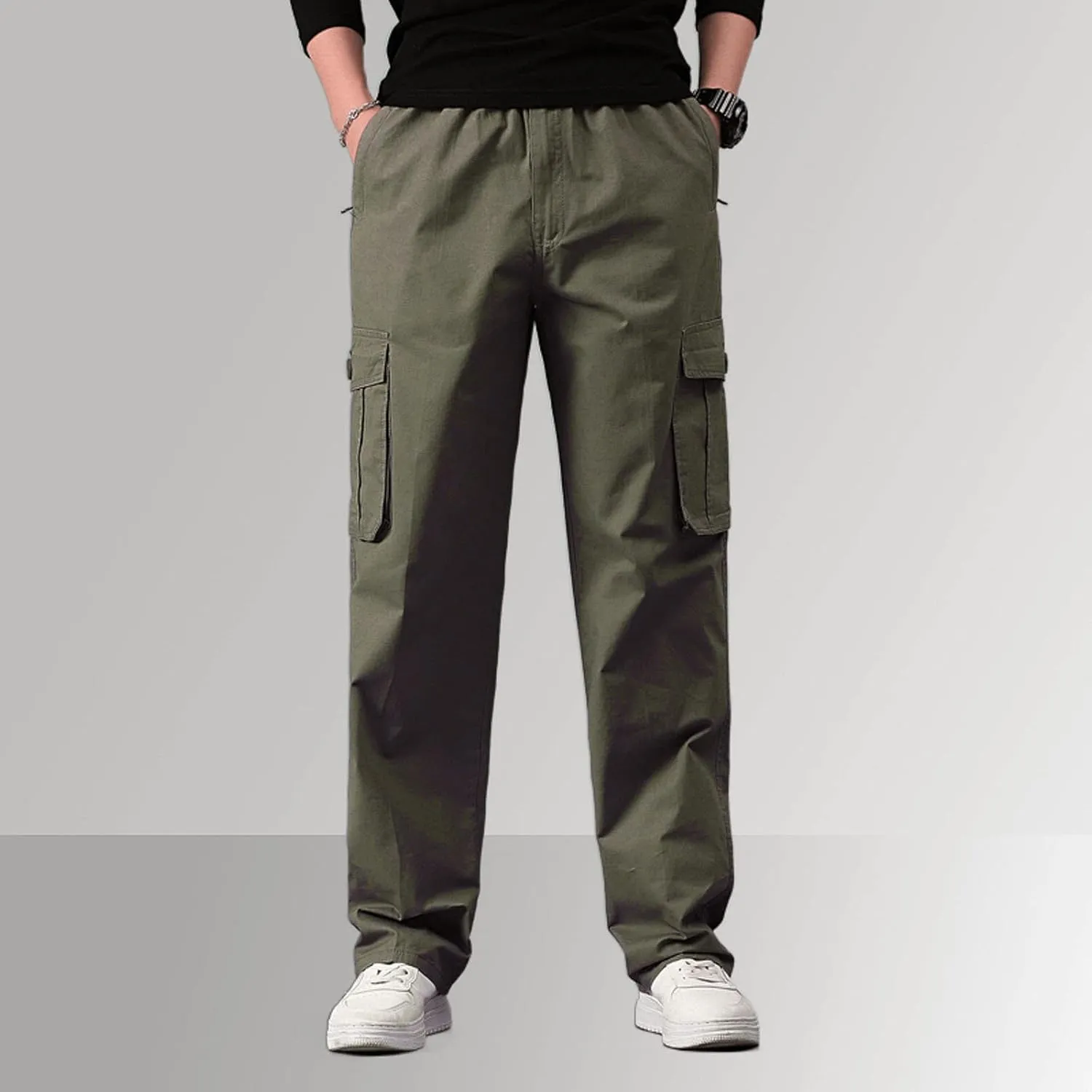 Mens Workout Cargo Sweatpants for Mens Mens Heavyweight Fleece Jogger Pants Drawstring Trousers Stretch Elastic Waist