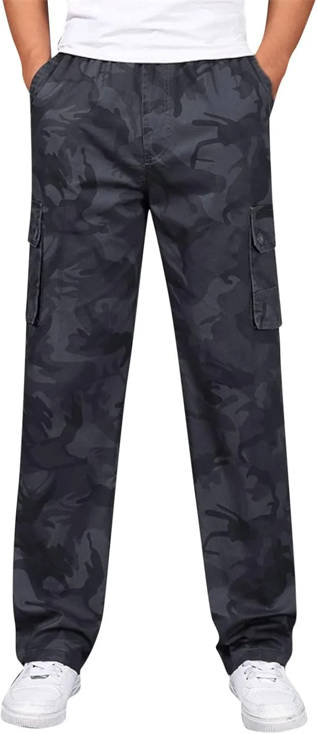 Mens Workout Cargo Sweatpants Men's Pants Sweat Pants for Men Men's Basic Active Fleece Jogger Pants Regular and Big