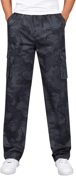 Mens Workout Cargo Sweatpants Men's Pants Sweat Pants for Men Men's Basic Active Fleece Jogger Pants Regular and Big