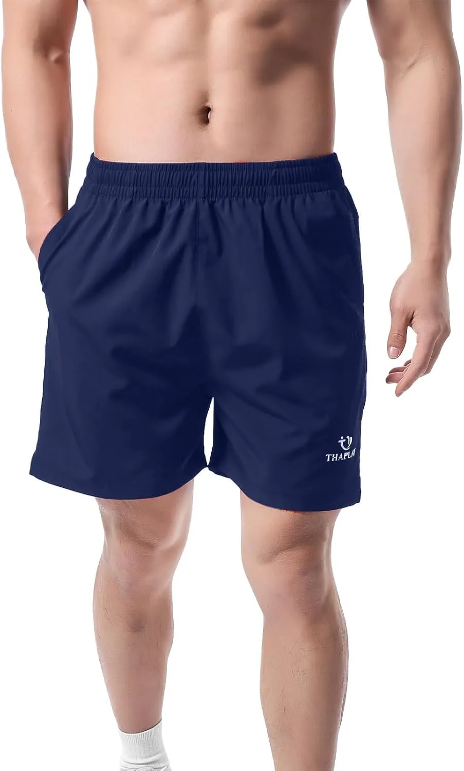 Men's Workout Running Shorts with Zipper Pocket Ultra Lightweight Quick Dry Athletic Gym Shorts for Men