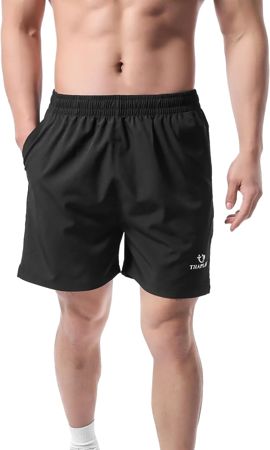 Men's Workout Running Shorts with Zipper Pocket Ultra Lightweight Quick Dry Athletic Gym Shorts for Men