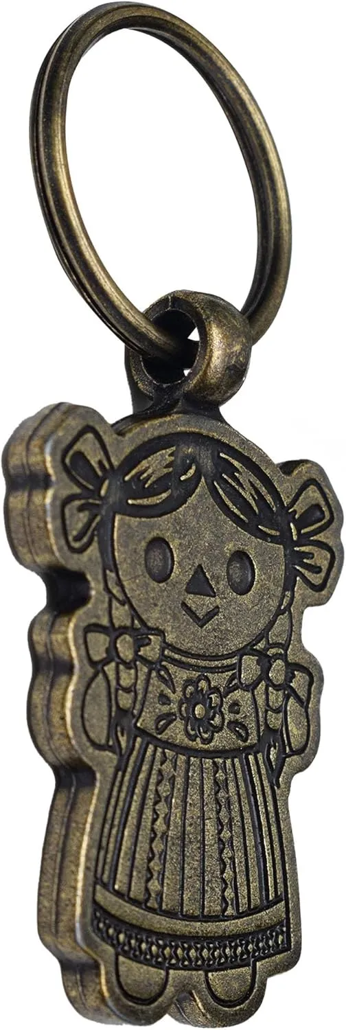 Metallic Keychain with the Figure of an Otomi Child