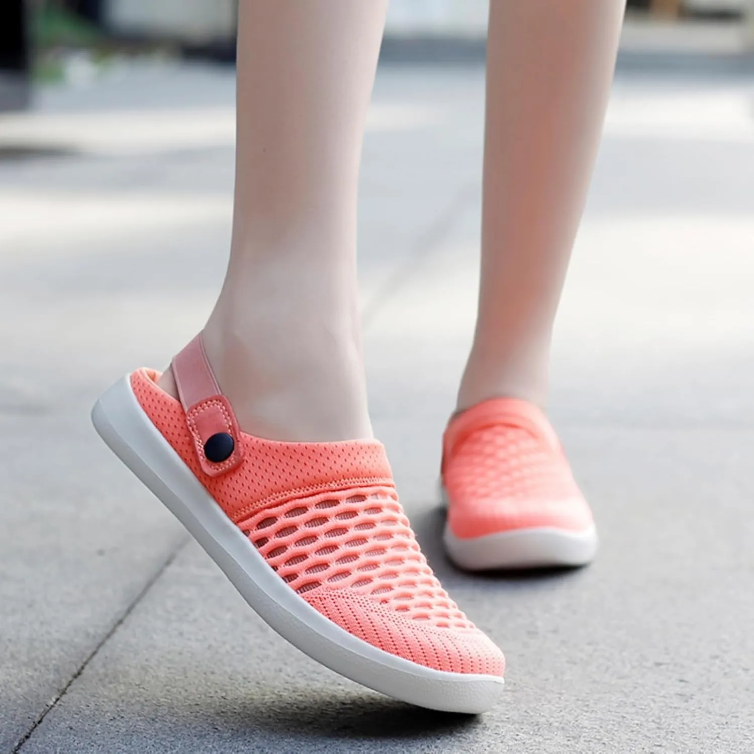 Mmoneyake Mules Clogs for Women Unisex Garden Clogs Shoes Breathable Summer Orthotic Walking Slippers Mesh Slippers Non-Slip Outdoor Beach Sandals Quick Drying Sandals Open Back Slip On Shoes