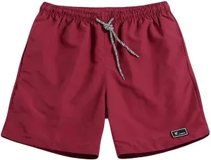 Muyise Mens Swim Trunks Quick Dry Solid Color Bathing Suits Shorts Sports Running Beach Board Shorts with Pockets