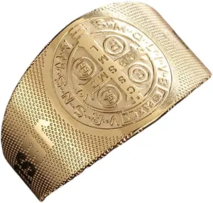 New 2025 Saint Benedict Jesus Cross Stainless Steel Ring Christian San Benito Faith Jewelry for Men Women Prayer Jewelry Catholic Gift Jewelry Fashion Accessories Creative Gift