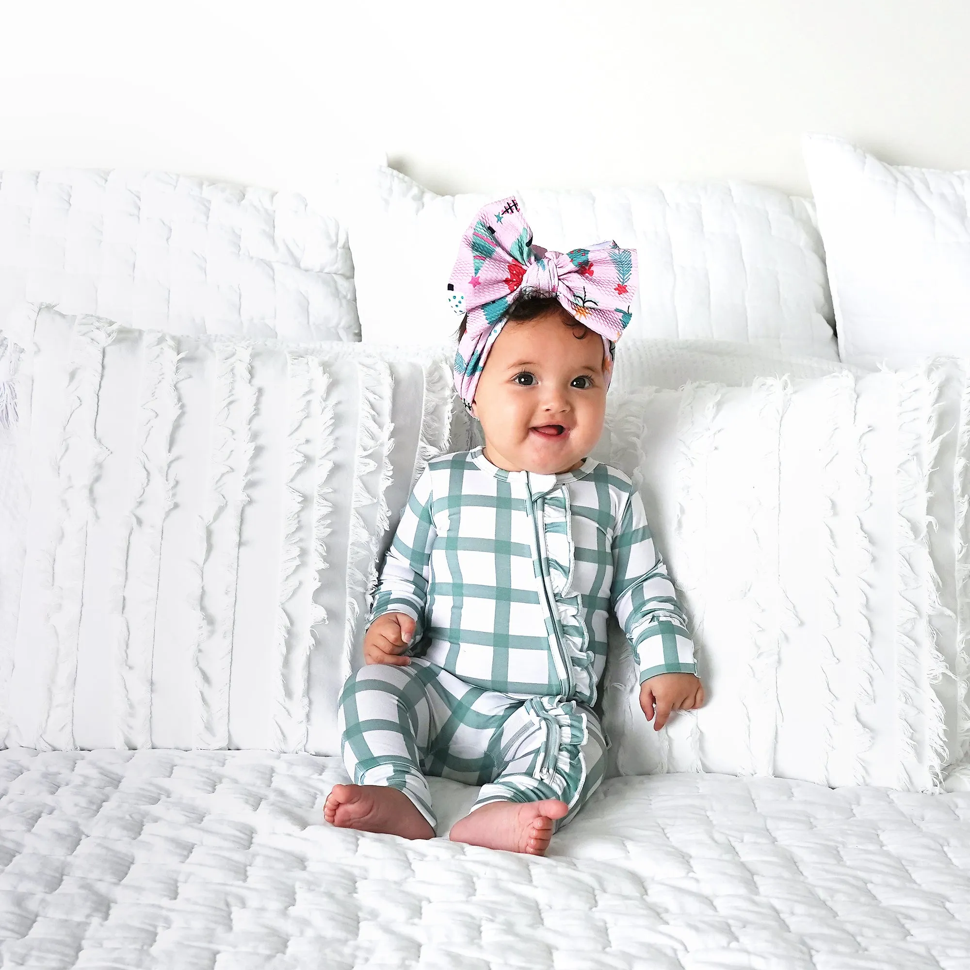 Noelle Pink Trees HEADWRAP