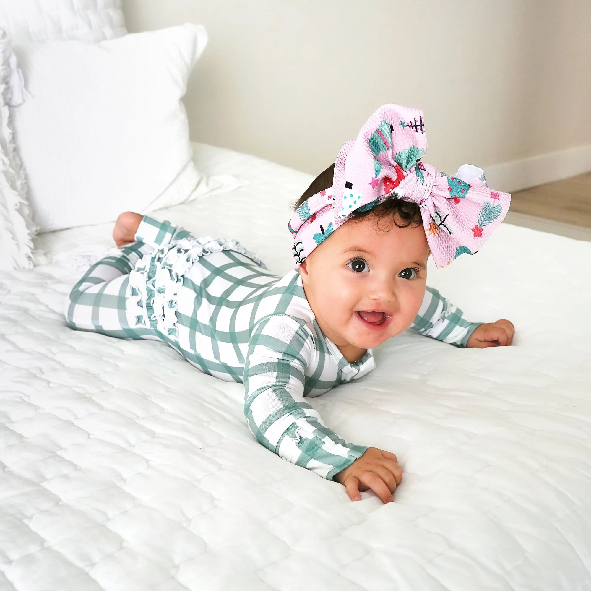 Noelle Pink Trees HEADWRAP