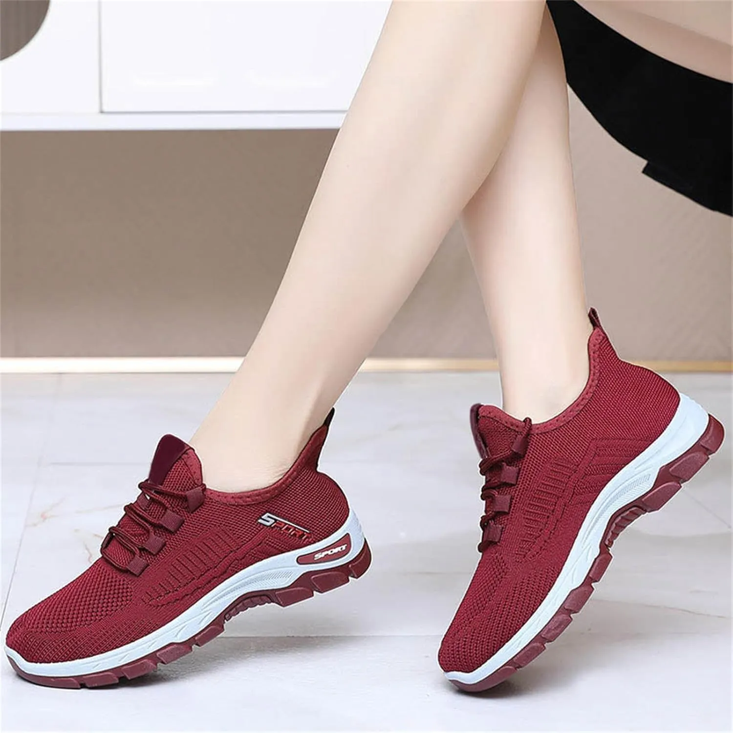 Ortho Running Shoes for Women Men Plantar Fasciitis Orthopedic Sneakers,Lightweight Breathable Mesh Knitted Hiking Shoes,Outdoor Arch Support Tennis Athletic Non Slip Sneakers with Wide Toe Box