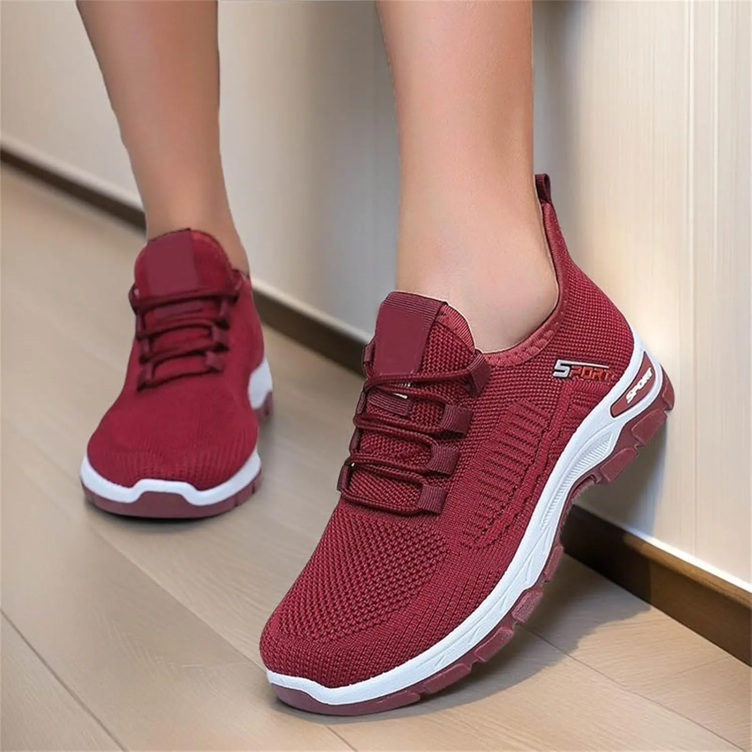 Ortho Running Shoes for Women Men Plantar Fasciitis Orthopedic Sneakers,Lightweight Breathable Mesh Knitted Hiking Shoes,Outdoor Arch Support Tennis Athletic Non Slip Sneakers with Wide Toe Box