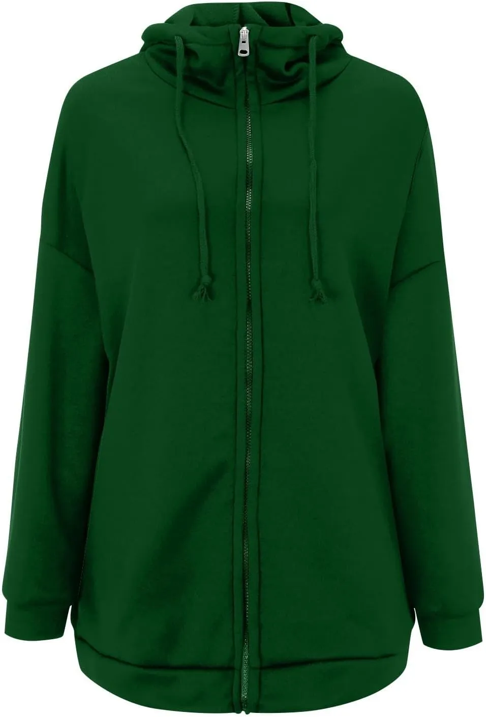 Oversized Zip Up Hoodies for Women Plus Size Long Fleece Jacket Casual Long Sleeve Cute Sweatshirts with Pockets
