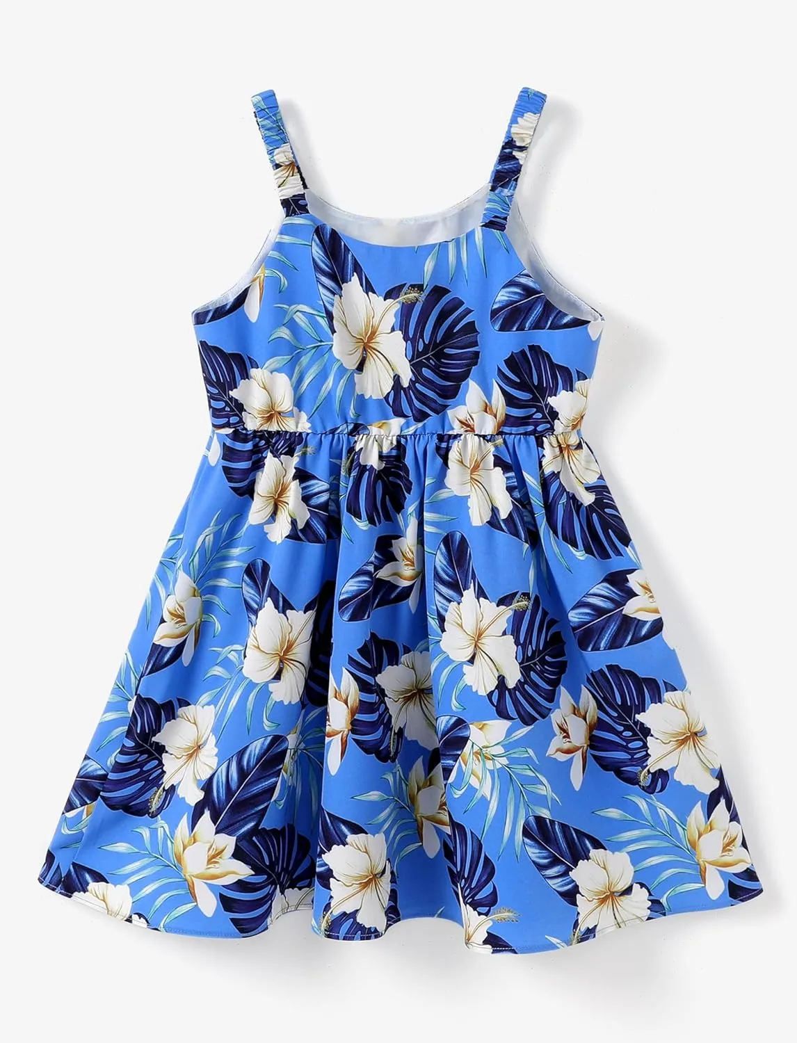 PATPAT Girls Summer Hawaiian Dress Toddler Sling Floral Casual Sleeveless Kids Sundress