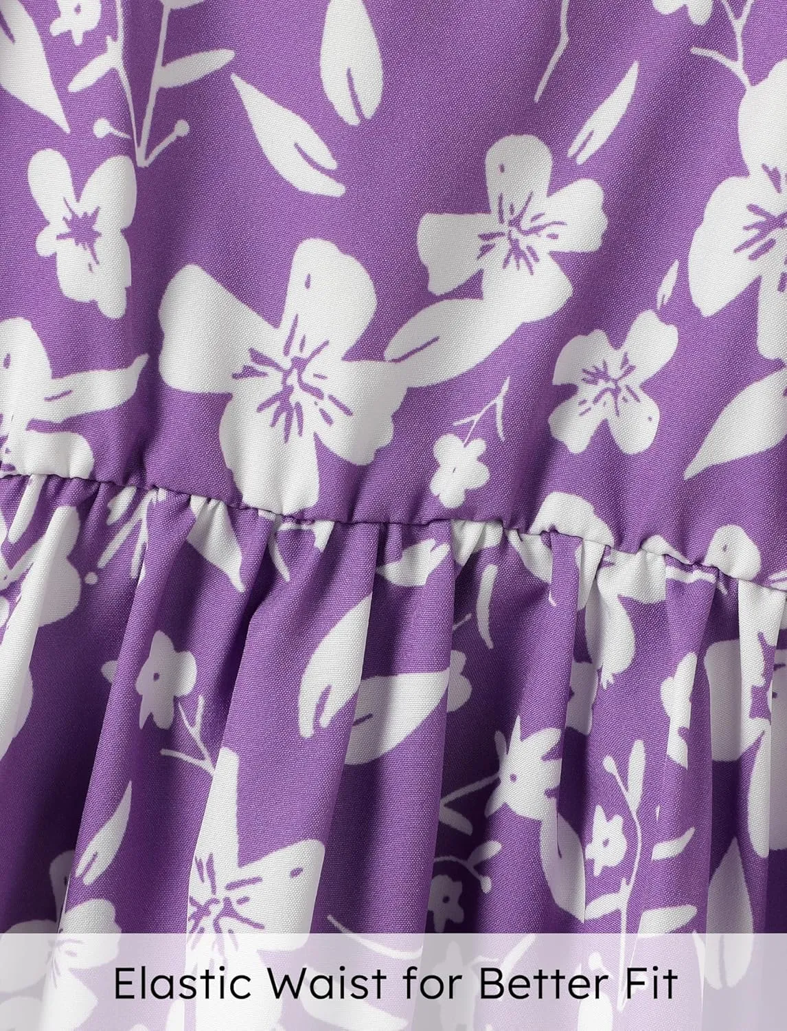 PATPAT Girls Summer Hawaiian Dress Toddler Sling Floral Casual Sleeveless Kids Sundress
