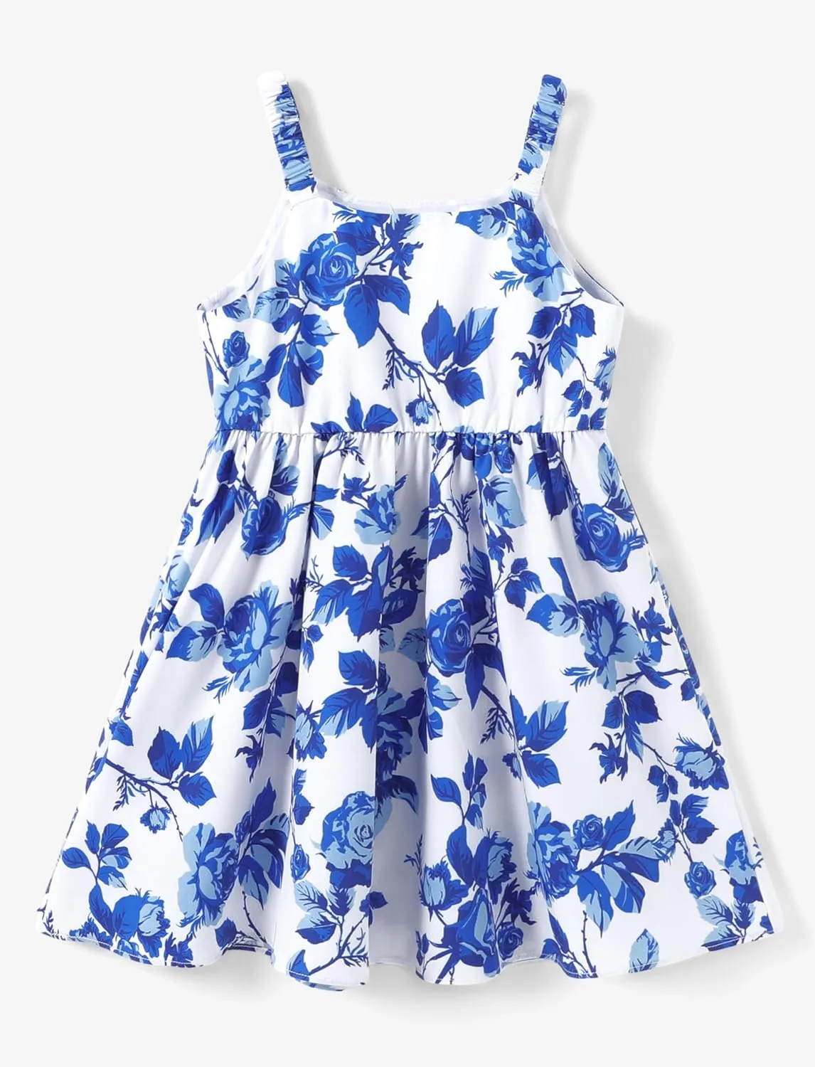 PATPAT Girls Summer Hawaiian Dress Toddler Sling Floral Casual Sleeveless Kids Sundress