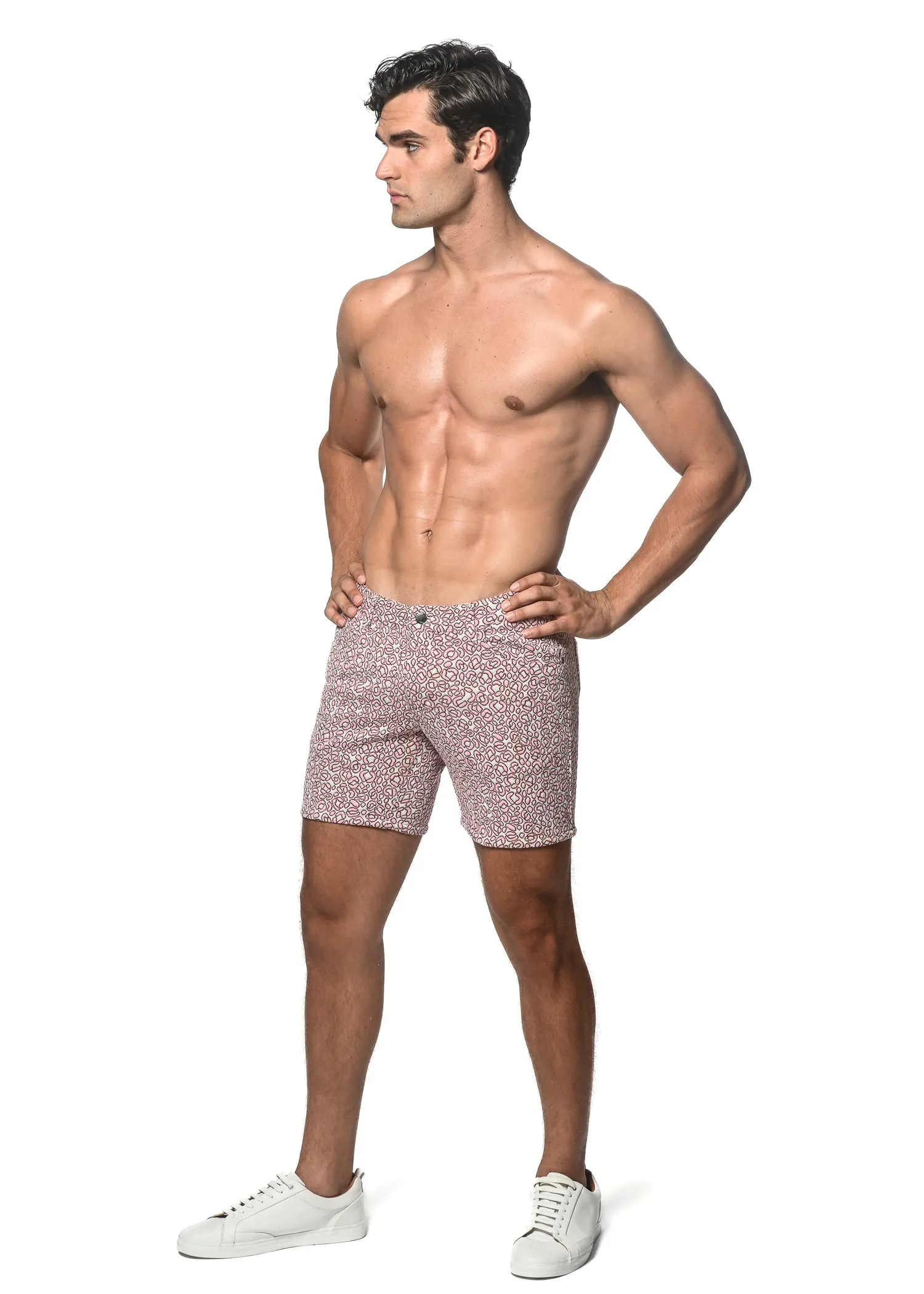 PINK PEBBLES 5" JACQUARD STRETCH KNIT SHORT ST-1932-46