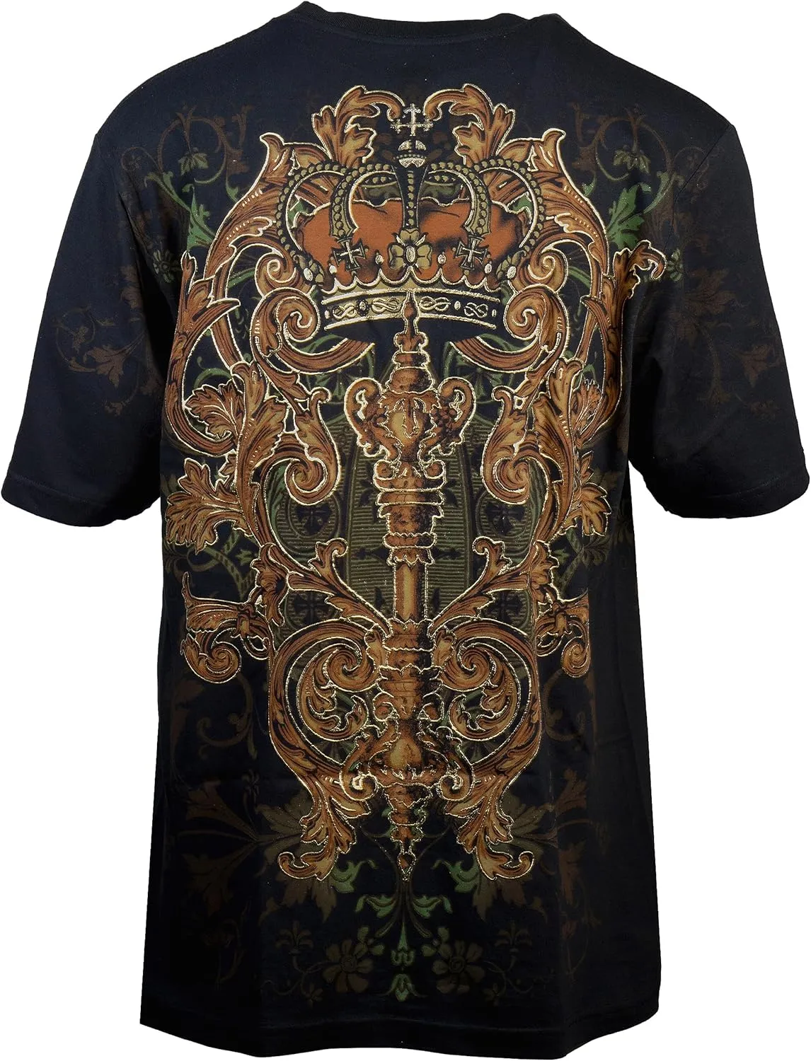 Pinnacle Metallic Silver Embossed Crown MMA Muscle T-Shirt