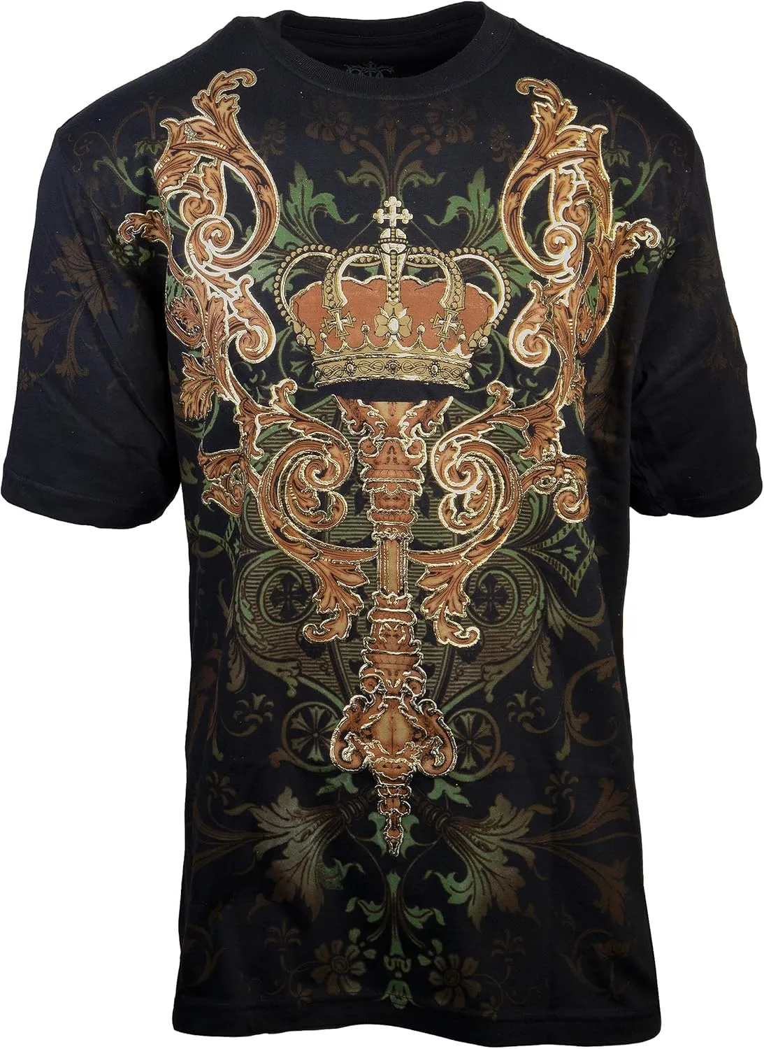 Pinnacle Metallic Silver Embossed Crown MMA Muscle T-Shirt
