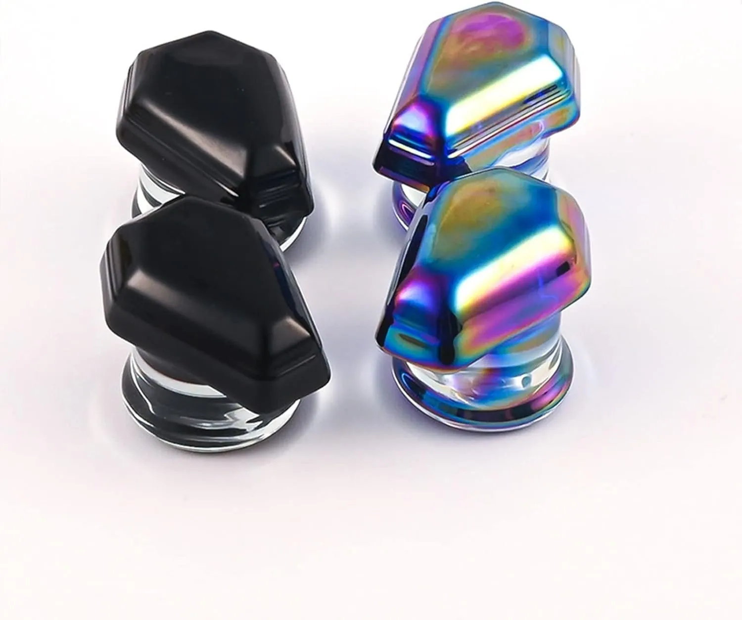 Plugs and Tunnels for Ears, Glass Body Piercing Jewelry Geometric Shape Ear Stretcher Piercings Jewelry