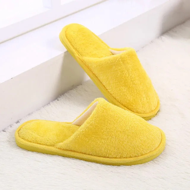 Plush couple footwear
