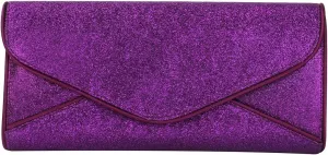 Premium Large Metallic Glitter Envelope Flap Clutch Evening Bag Handbag