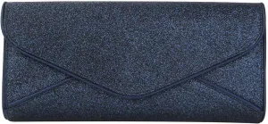 Premium Large Metallic Glitter Envelope Flap Clutch Evening Bag Handbag