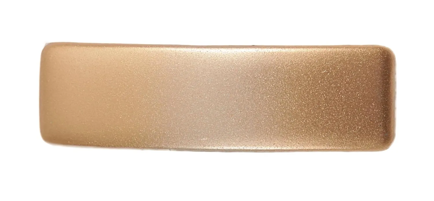 Rectangular French Automatic Hand Painted Barrette, Metallic Blend