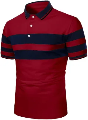 Safety Polo Shirt for Men Reflective Stripe Short Sleeve Button Down Golf Shirt Plus Size Casual Atheltic Workout Tee