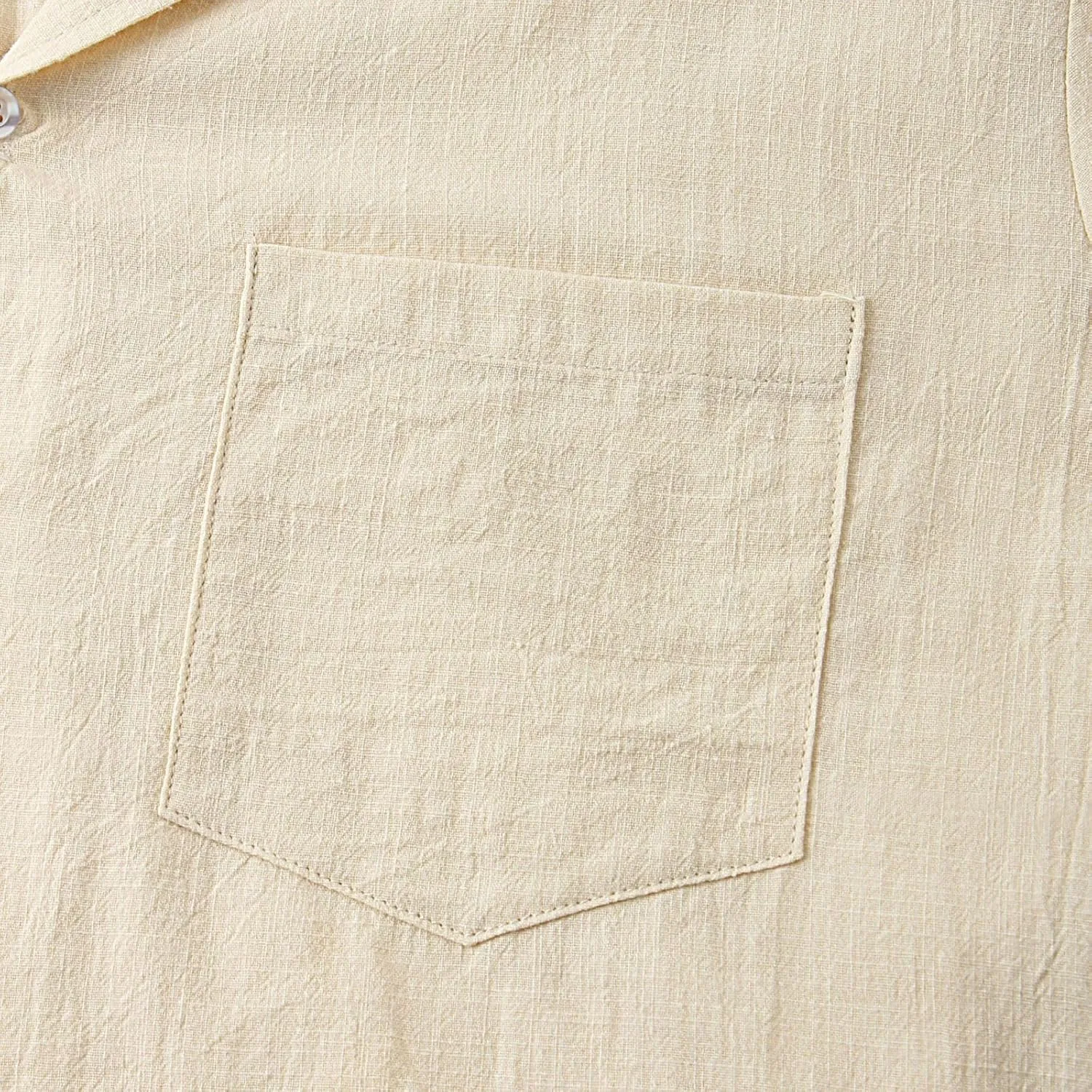 Short Sleeve Linen Shirts for Men Casual Lightweight Button Down Shirts Vacation Beach Summer Tops for Everyday Wear